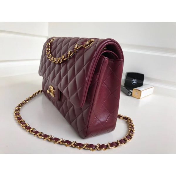 Chanel 1112 Burgundy Lambskin Medium 2.55 Flap Bag Replica - Image 3