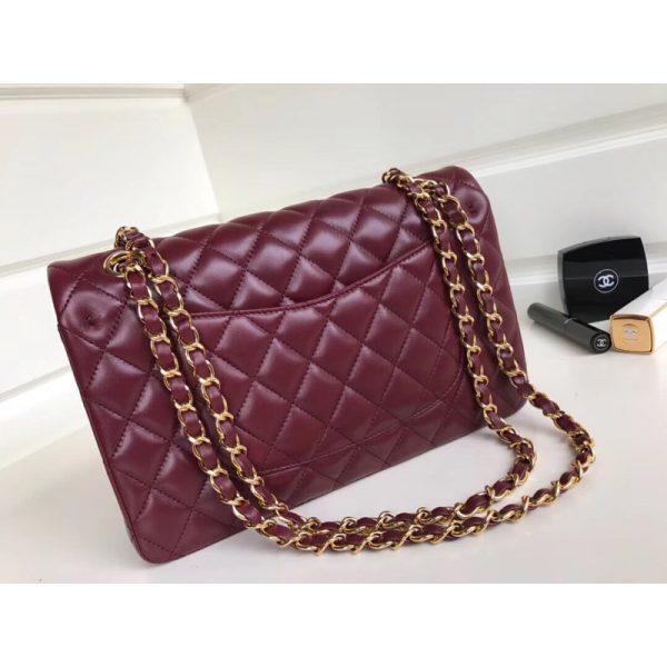 Chanel 1112 Burgundy Lambskin Medium 2.55 Flap Bag Replica - Image 4