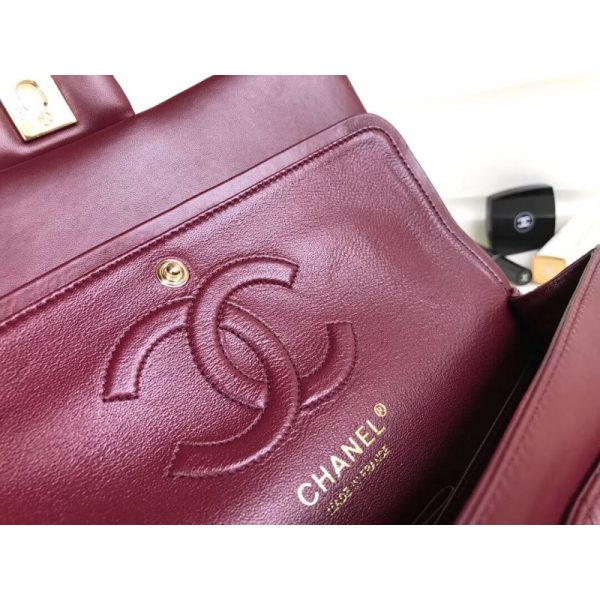 Chanel 1112 Burgundy Lambskin Medium 2.55 Flap Bag Replica - Image 7