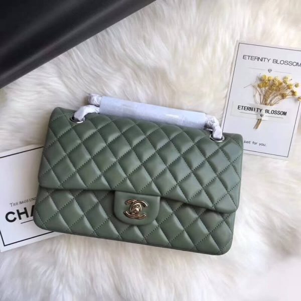 Chanel 1112 Replica Green Lambskin Medium Flap Bag - Image 3