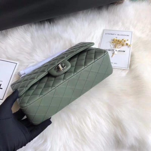 Chanel 1112 Replica Green Lambskin Medium Flap Bag - Image 6
