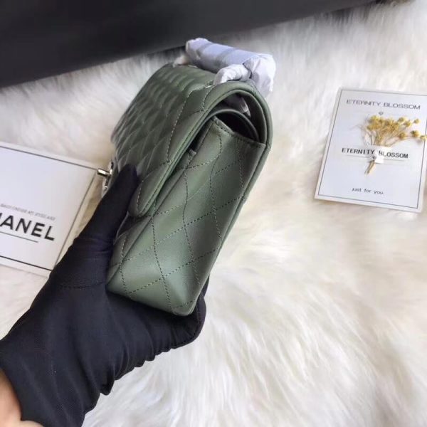 Chanel 1112 Replica Green Lambskin Medium Flap Bag - Image 7