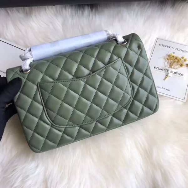 Chanel 1112 Replica Green Lambskin Medium Flap Bag - Image 8