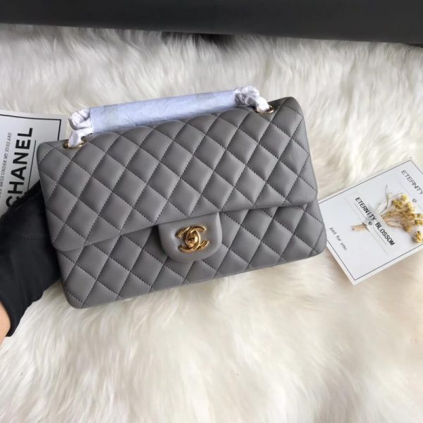 Replica Chanel Grey 2.55 Lambskin Medium Flap Bag