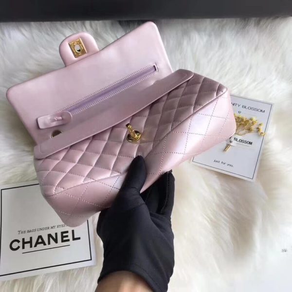 Replica Chanel Pink Gold 2.55 Lambskin Flap Bag - Medium - Image 5
