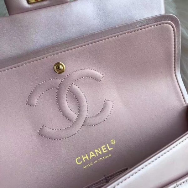 Replica Chanel Pink Gold 2.55 Lambskin Flap Bag - Medium - Image 9