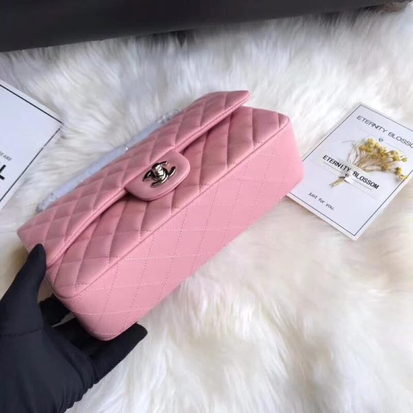 Pink Lampskin Replica Chanel Medium 2.55 Flap Bag - Image 5