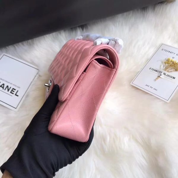 Pink Lampskin Replica Chanel Medium 2.55 Flap Bag - Image 6