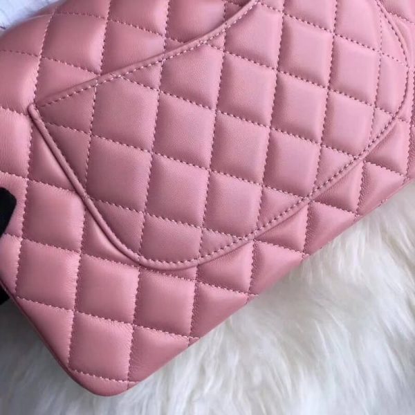 Pink Lampskin Replica Chanel Medium 2.55 Flap Bag - Image 7