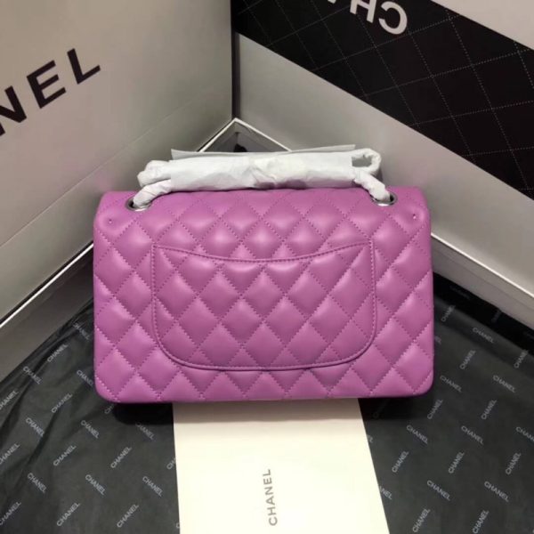 Purple Lambskin Chanel 2.55 Medium Flap Bag Replica - Image 2