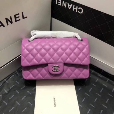Purple Lambskin Chanel 2.55 Medium Flap Bag Replica