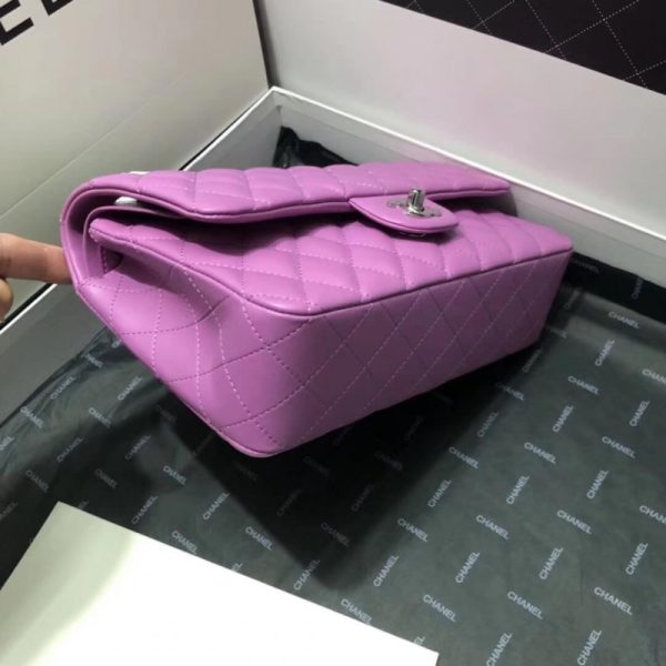 Purple Lambskin Chanel 2.55 Medium Flap Bag Replica - Image 6