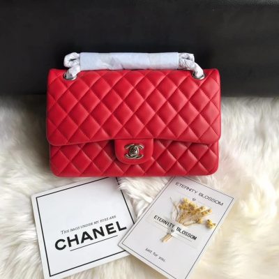Replica Chanel 2.55 Red Lambskin Leather Medium Flap Bag