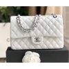 Best Replicas Bags - White Chanel 2.55 Flap Bag - Medium Lambskin Leather Replica Shop For Best Louis Vuitton LV Replica Bags With Cheap Price