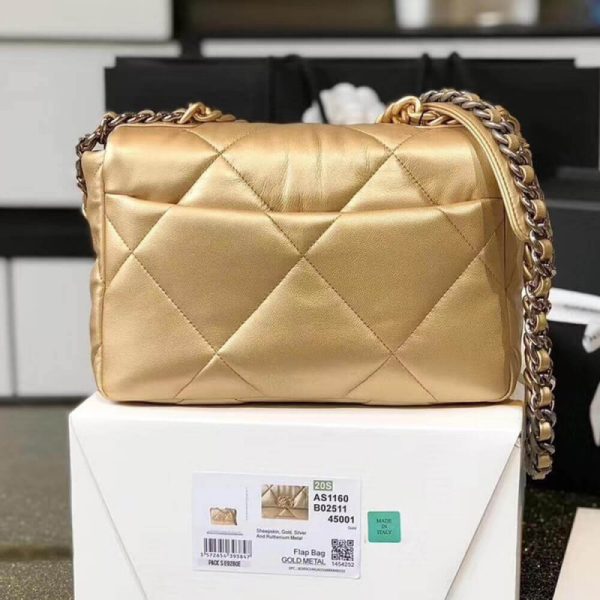 Chanel 19 Replica Flap Bag Gold - As1160 | Stylish Luxury Design - Image 11