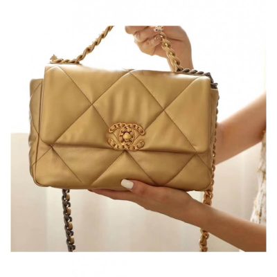 Chanel 19 Replica Flap Bag Gold - As1160 | Stylish Luxury Design