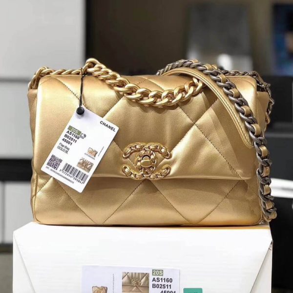 Chanel 19 Replica Flap Bag Gold - As1160 | Stylish Luxury Design - Image 9