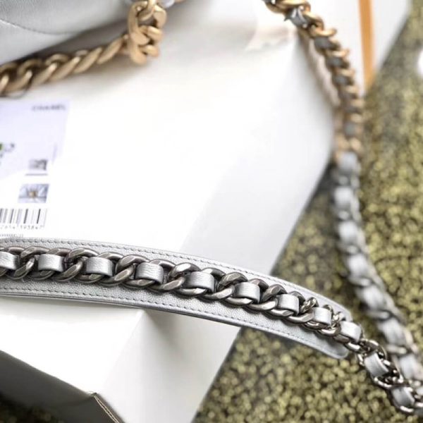 Replica Chanel 19 Flap Bag - Silver AS1160 - Image 13