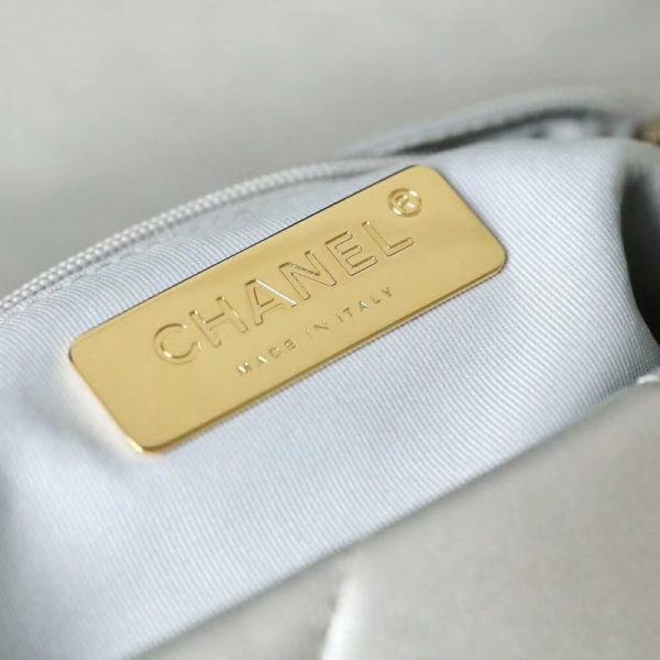 Replica Chanel 19 Flap Bag - Silver AS1160 - Image 15