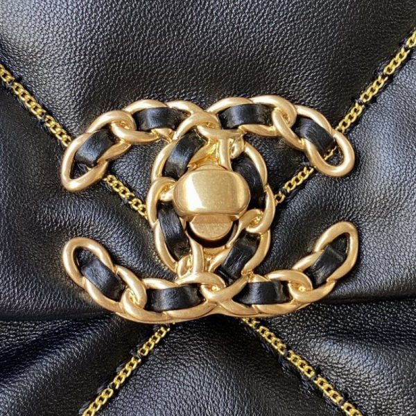 Chanel 19 Replica Flap Bag - Black As1160 B03215 - Image 3