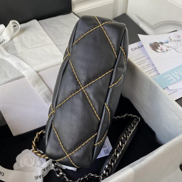 Chanel 19 Replica Flap Bag - Black As1160 B03215 - Image 5