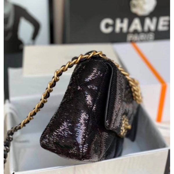 Replica Chanel 19 Flap Bag - Tweed & Sequins Design - Image 3