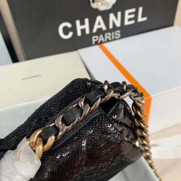 Replica Chanel 19 Flap Bag - Tweed & Sequins Design - Image 7