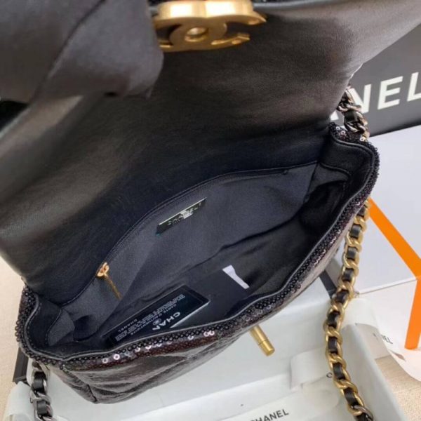 Replica Chanel 19 Flap Bag - Tweed & Sequins Design - Image 9