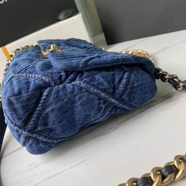 Chanel 19 Large Denim Flap Bag | Replica AS1161 | Fashion Essential - Image 3
