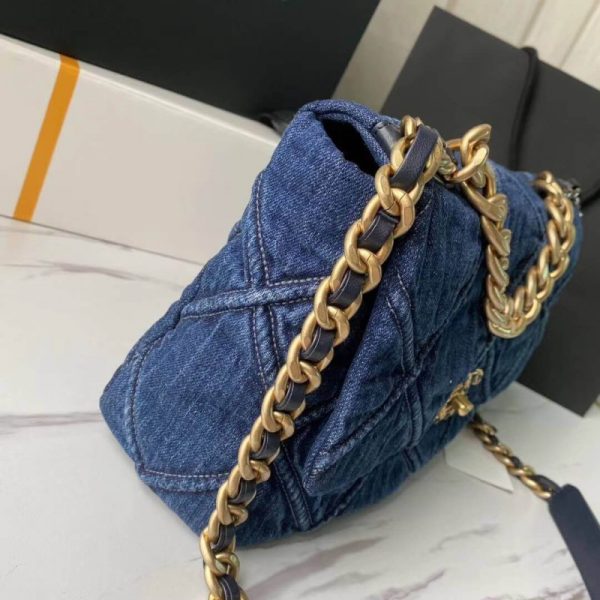 Chanel 19 Large Denim Flap Bag | Replica AS1161 | Fashion Essential - Image 5