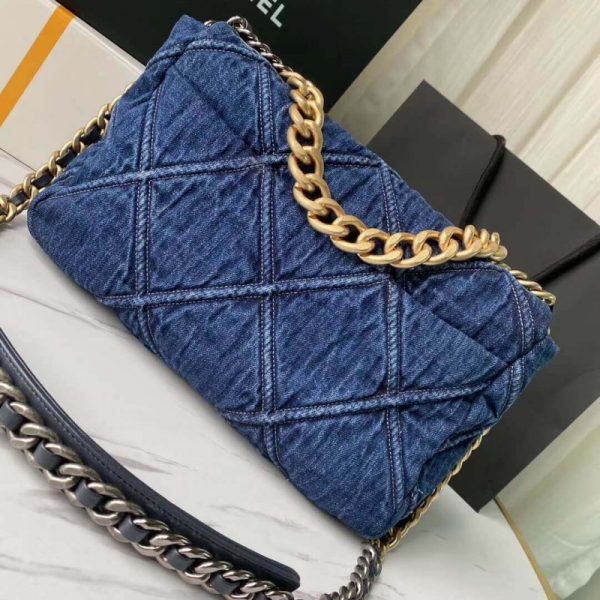 Chanel 19 Large Denim Flap Bag | Replica AS1161 | Fashion Essential - Image 6
