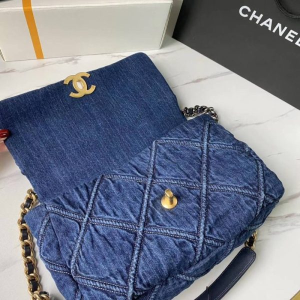 Chanel 19 Large Denim Flap Bag | Replica AS1161 | Fashion Essential - Image 8