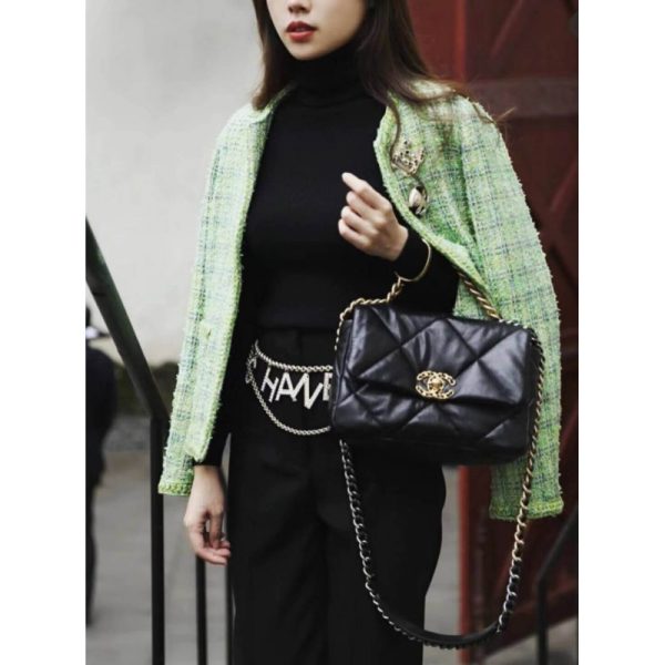 Chanel 19 Large Lambskin Flap Bag Replica - Elegant Design - Image 3