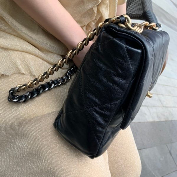 Chanel 19 Large Lambskin Flap Bag Replica - Elegant Design - Image 8
