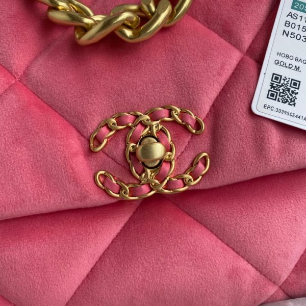 Replica Chanel 19 Velvet Flap Bag – Large As1161 – Luxe Style - Image 3