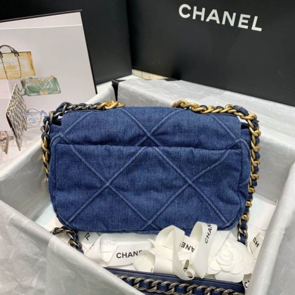 Chanel 19 Small Flap Bag Replica - Denim As1160 - Image 2