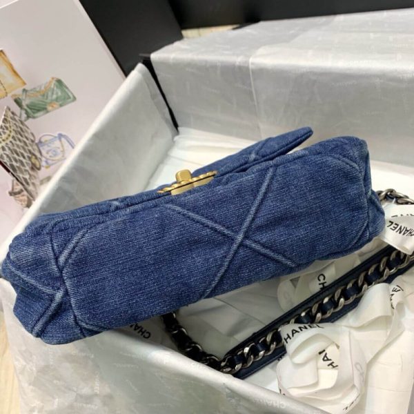 Chanel 19 Small Flap Bag Replica - Denim As1160 - Image 7