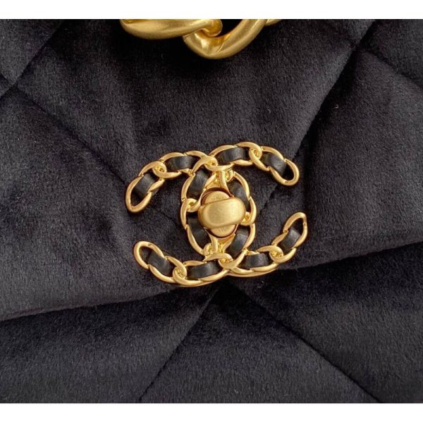 Chanel 19 Small Velvet Flap Bag Replica – As1160 - Image 4