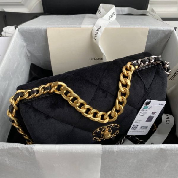 Chanel 19 Small Velvet Flap Bag Replica – As1160 - Image 7