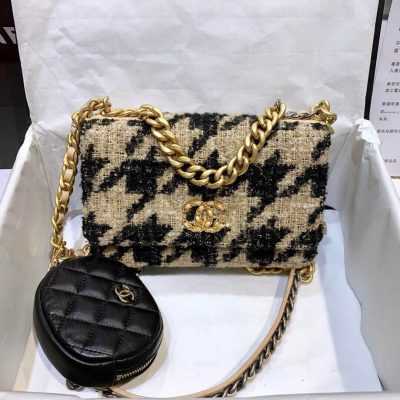 Replica Chanel 19 Tweed Woc & Leather Coin Purse Ap0985