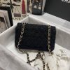 Best Replicas Bags - Replica Chanel Black Tweed Classic Flap Bag 20Cm 1116 Shop For Best Louis Vuitton LV Replica Bags With Cheap Price