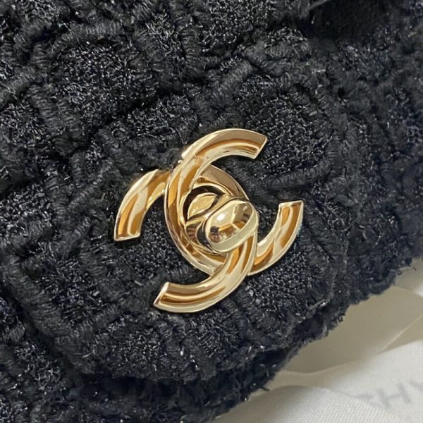 Replica Chanel Black Tweed Classic Flap Bag 20Cm 1116 - Image 5