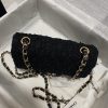 Best Replicas Bags - Replica Chanel Black Tweed Classic Flap Bag 20Cm 1116 Shop For Best Louis Vuitton LV Replica Bags With Cheap Price
