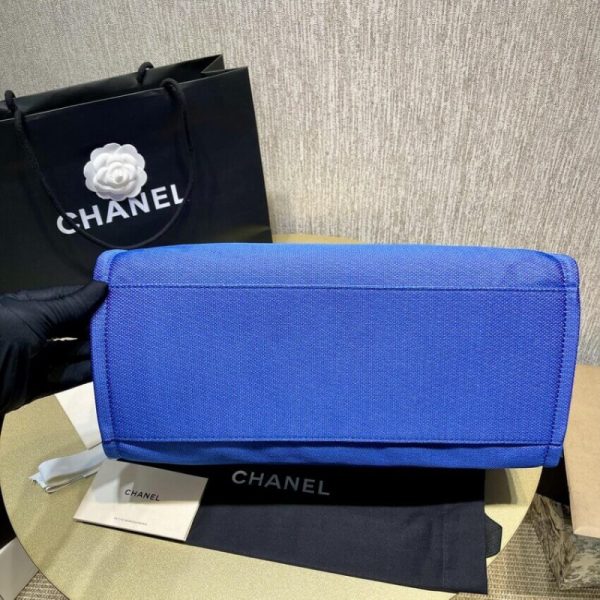 Replica Chanel 21S Deauville Blue Orange Large Tote Bag - Image 6