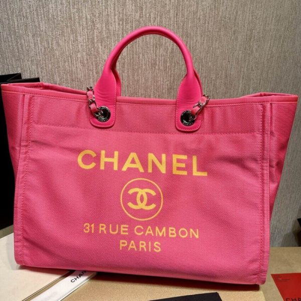Chanel 21S Peachblow Yellow Large Replica Shopping Bag A66941 - Image 2
