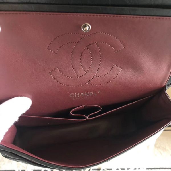 Vintage Chanel 2.55 Replica Flap Bag in Aged Calfskin Leather - Image 10