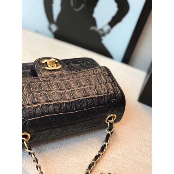 Replica Chanel Alligator Flap Classic Bag 1116 - Image 8