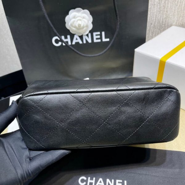 Replica Chanel Black Calfskin Hobo Bag As2910 - Image 11