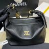 Best Replicas Bags - Replica Chanel Black Calfskin Hobo Bag As2910 Shop For Best Louis Vuitton LV Replica Bags With Cheap Price