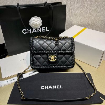Chanel Replica Braided Calfskin Flap Bag AS6075